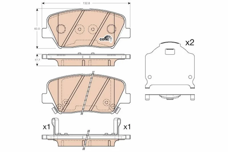 Conjunto de pastilhas de travão de disco TRW GDB3549