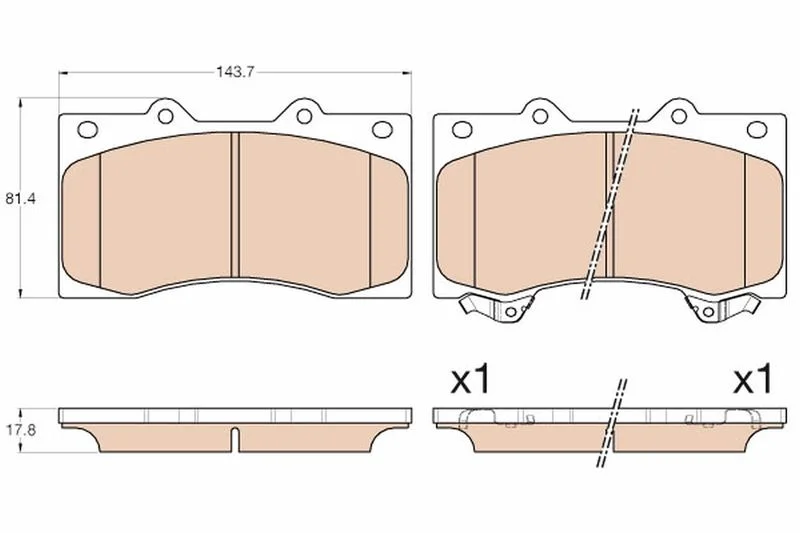 Conjunto de pastilhas de travão de disco TRW GDB3560