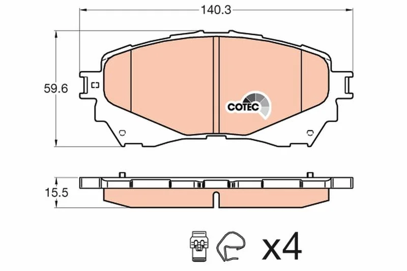 Conjunto de pastilhas de travão de disco TRW GDB3580
