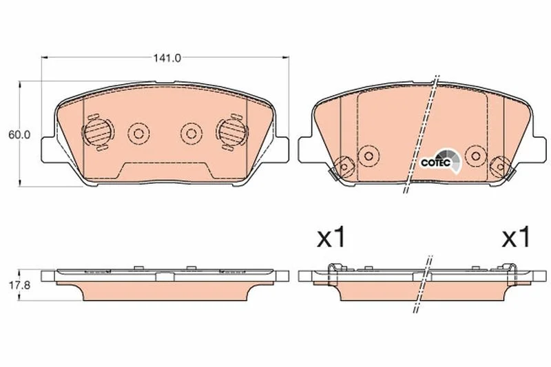 Conjunto de pastilhas de travão de disco TRW GDB3582