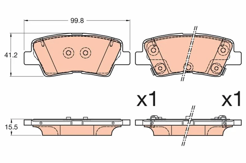 Conjunto de pastilhas de travão de disco TRW GDB3594