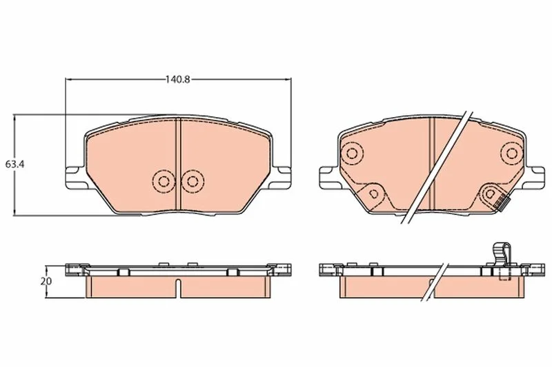 Conjunto de pastilhas de travão de disco TRW GDB3629