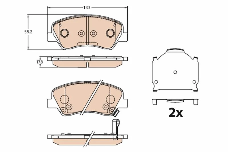 Conjunto de pastilhas de travão de disco TRW GDB3630