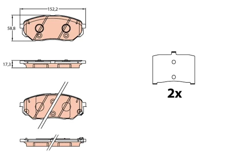 Conjunto de pastilhas de travão de disco TRW GDB3638