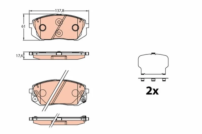 Conjunto de pastilhas de travão de disco TRW GDB3640