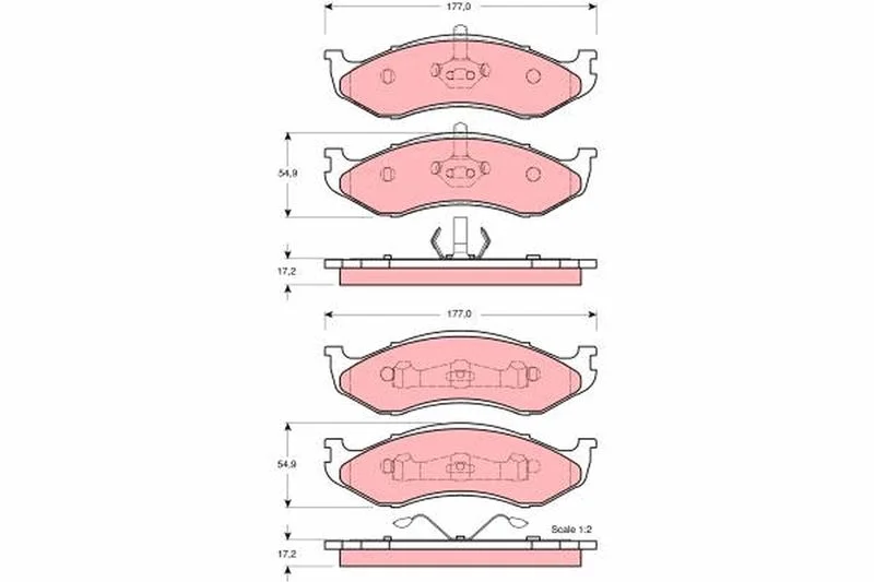 Conjunto de pastilhas de travão de disco TRW GDB4104