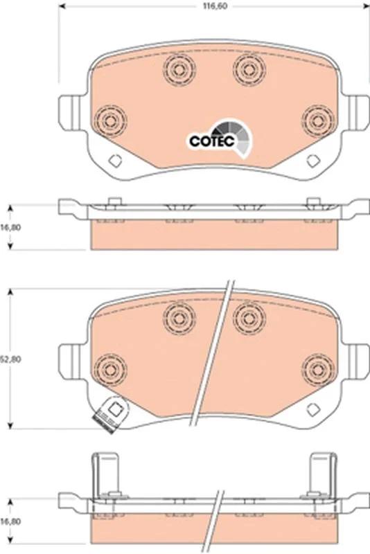 Conjunto de pastilhas de travão de disco TRW GDB4176