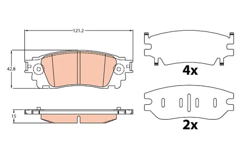 Conjunto de pastilhas de travão de disco TRW GDB4459