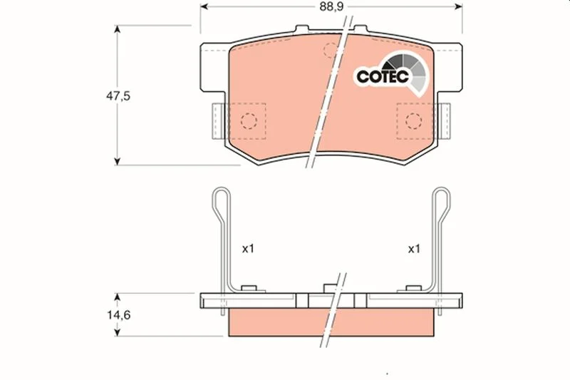 Conjunto de pastilhas de travão de disco TRW GDB774