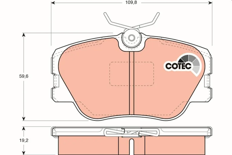 Brake Pad Set, disc brake TRW GDB818