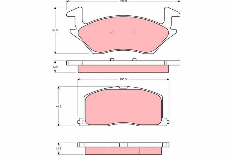 Brake Pad Set, disc brake TRW GDB878