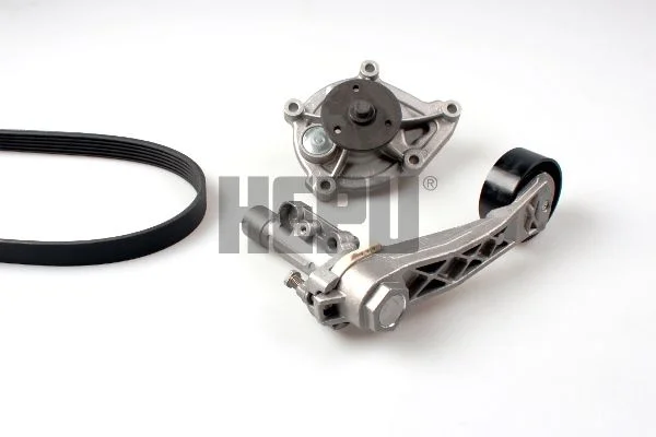Water Pump + V-ribbed Belt Kit HEPU PK08100