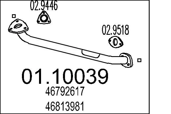 Tubo de Escape MTS 01.10039