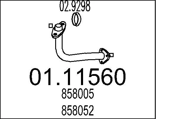 Exhaust Pipe MTS 01.11560