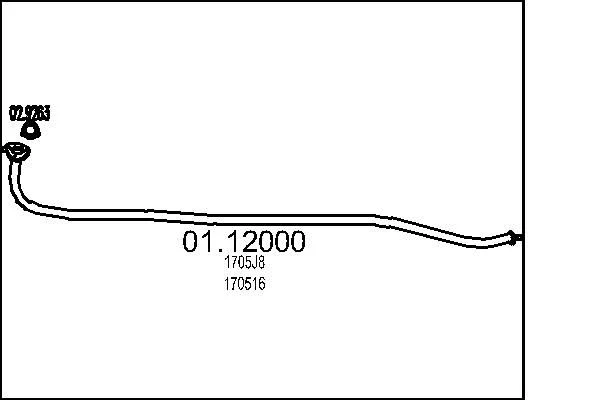 Tubo de Escape MTS 01.12000