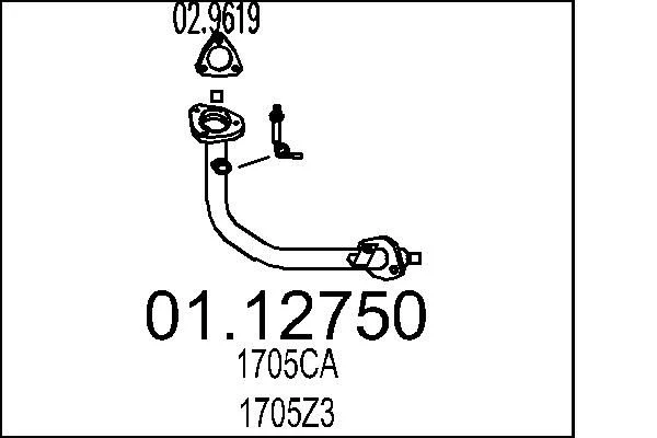 Tubo de Escape MTS 01.12750