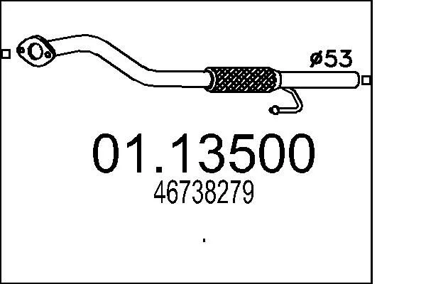 Tubo de Escape MTS 01.13500