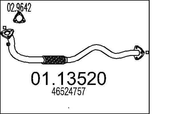 Tubo de Escape MTS 01.13520