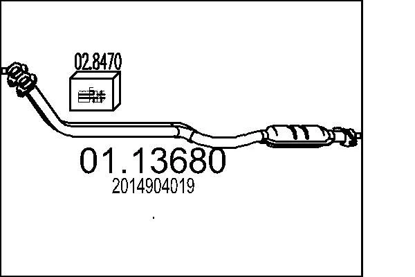 Tubo de Escape MTS 01.13680