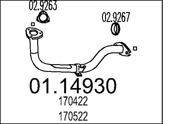 Exhaust Pipe MTS 01.14930