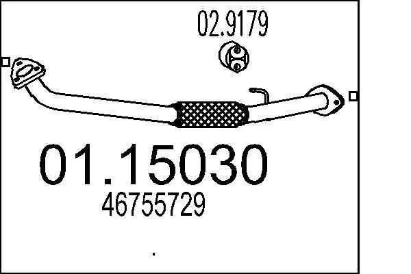Tubo de Escape MTS 01.15030