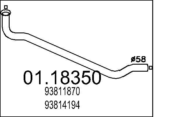 Tubo de Escape MTS 01.18350