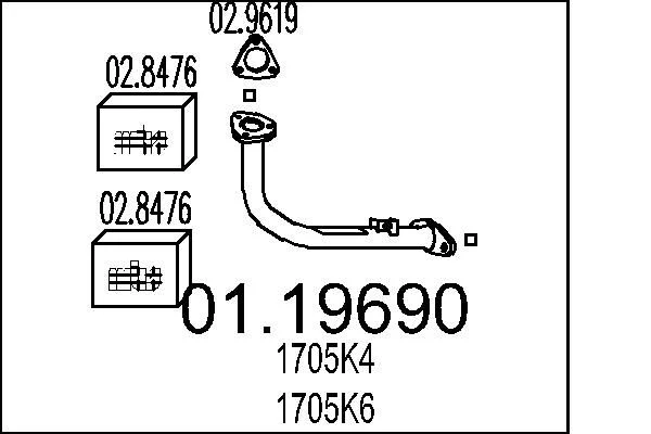 Tubo de Escape MTS 01.19690