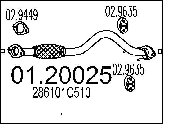 Exhaust Pipe MTS 01.20025