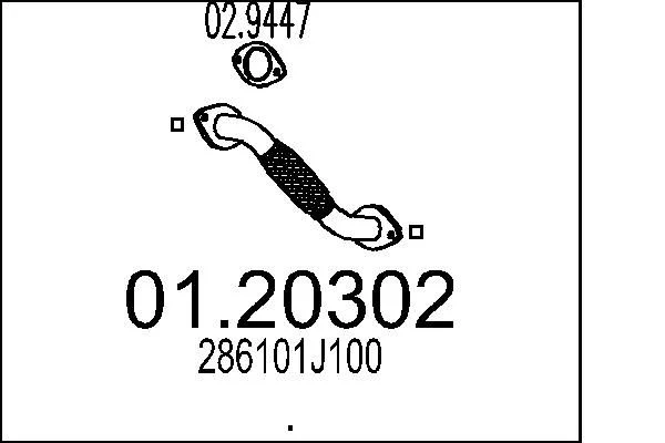 Tubo de Escape MTS 01.20302