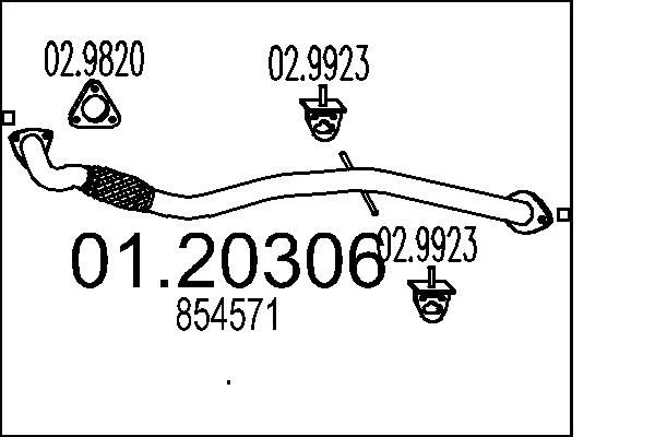 Exhaust Pipe MTS 01.20306