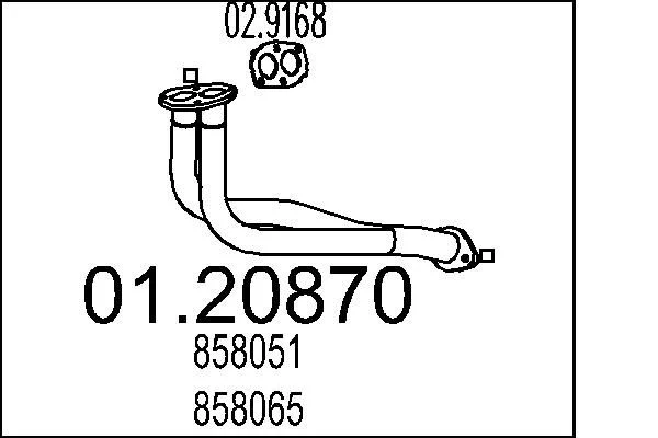 Tubo de Escape MTS 01.20870