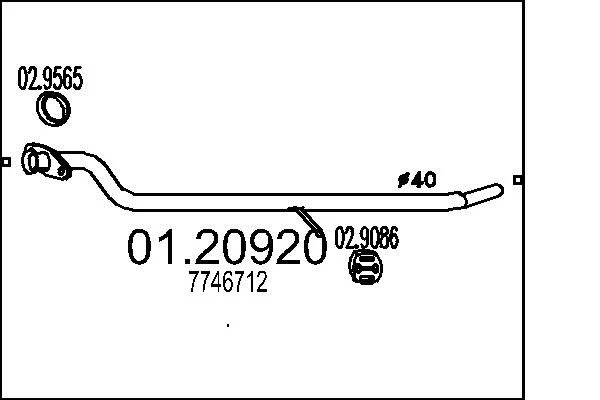 Exhaust Pipe MTS 01.20920