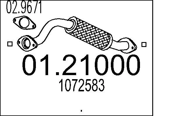 Tubo de Escape MTS 01.21000