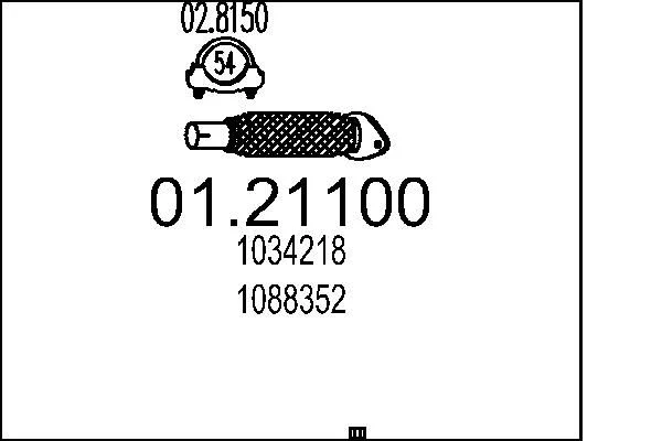 Tubo de Escape MTS 01.21100