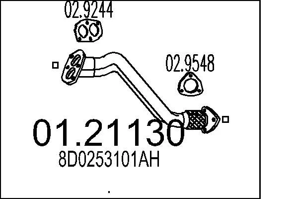 Tubo de Escape MTS 01.21130