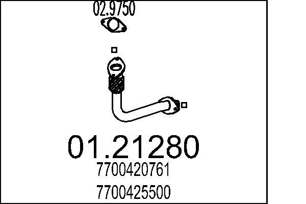 Tubo de Escape MTS 01.21280