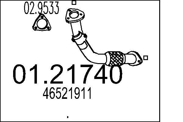 Tubo de Escape MTS 01.21740