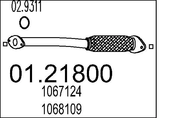 Tubo de Escape MTS 01.21800