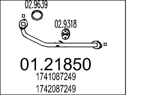Tubo de Escape MTS 01.21850