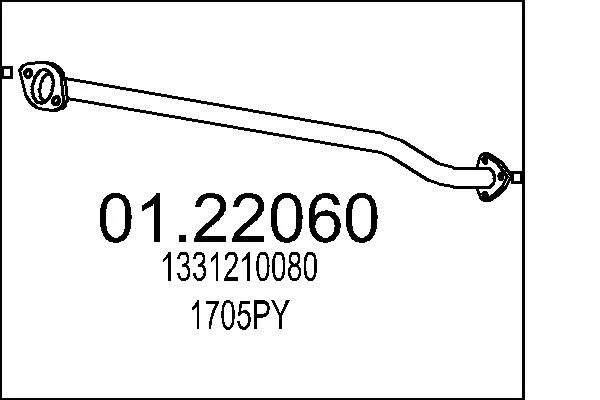 Tubo de Escape MTS 01.22060