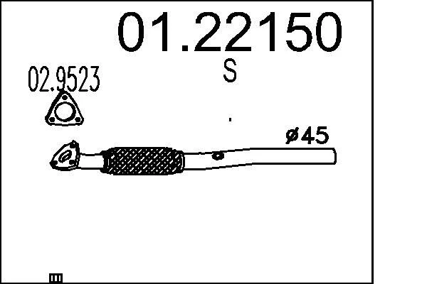Tubo de Escape MTS 01.22150