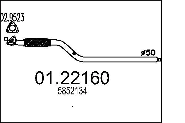 Exhaust Pipe MTS 01.22160