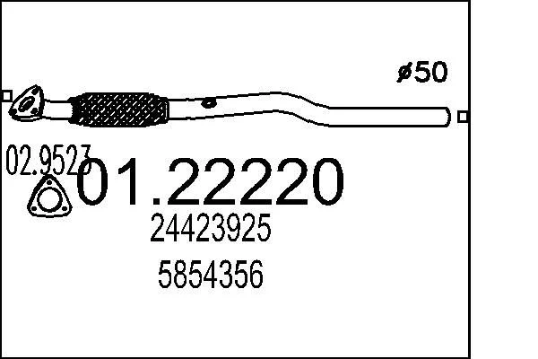 Tubo de Escape MTS 01.22220