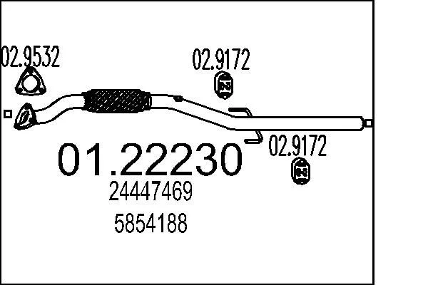 Exhaust Pipe MTS 01.22230