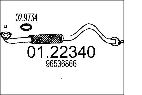 Tubo de Escape MTS 01.22340