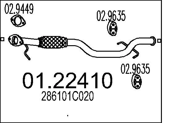 Tubo de Escape MTS 01.22410