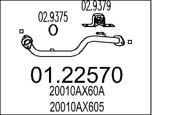 Tubo de Escape MTS 01.22570