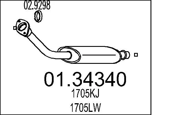 Front Muffler MTS 01.34340