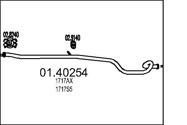 Tubo de Escape MTS 01.40254