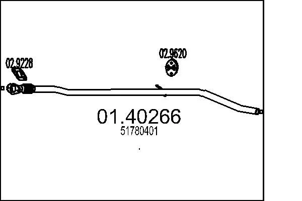 Tubo de Escape MTS 01.40266